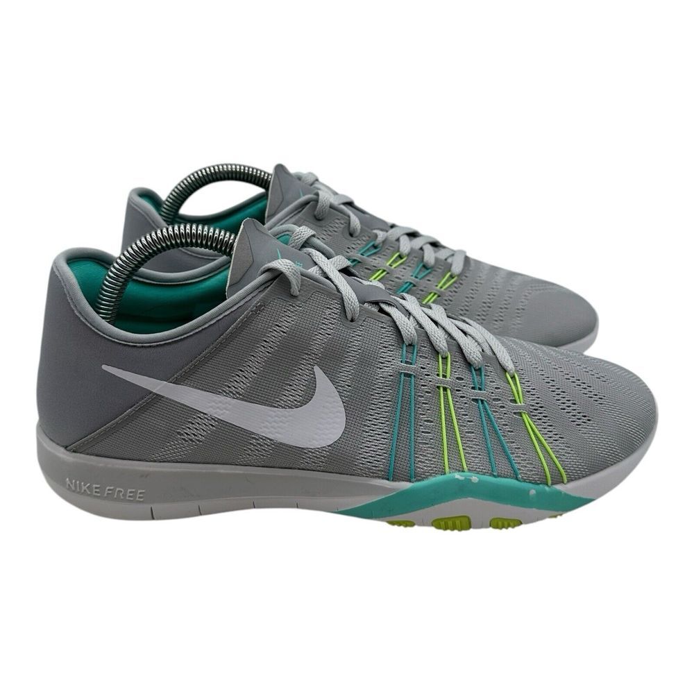 Nike Free TR 6 Running Shoes Women's Sz 8 Gray Blue Athletic Sneakers 833413-003